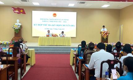 Quan cảnh Kỳ họp thứ ba HĐND xã An Minh